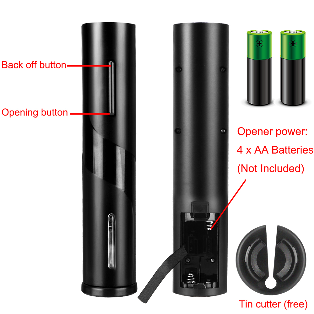 Electric Wine Bottle Opener Automatic Corkscrew Red Wine Jar Opener Bar Tools Kitchen Tool Material ABS&amp;PC Manual