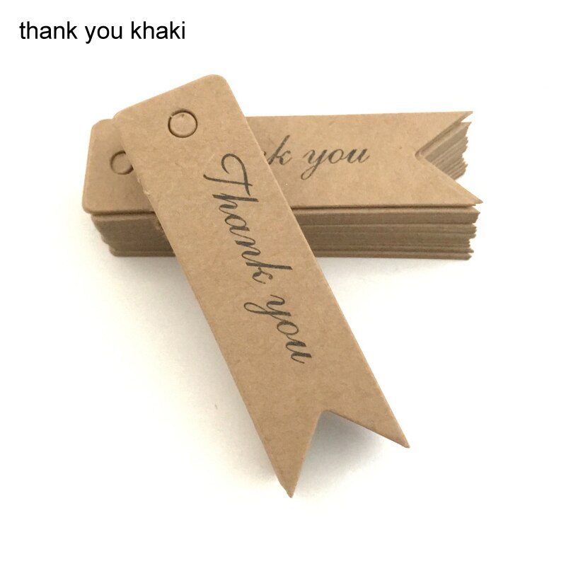 Lesezeichen Mit leer 100 Stck DIY Schmuck Material Logo Schild Kraft Papier Etiketten retro Backen Kleine Etikett Schokolade Verpackung Karte: danken Sie khaki