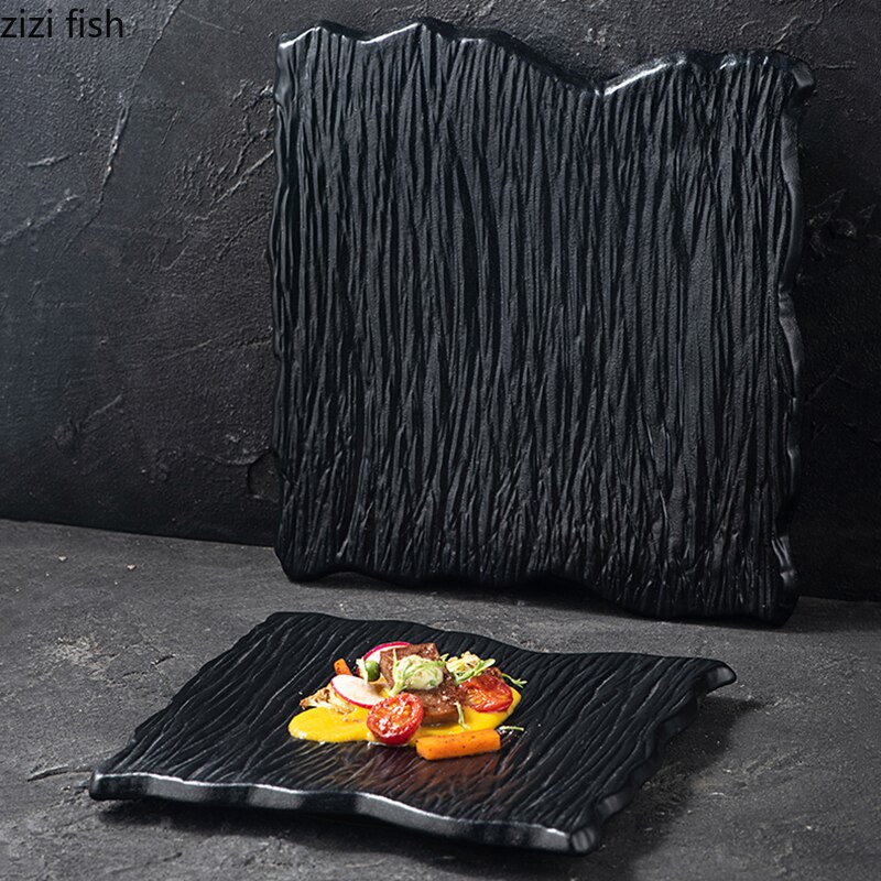 Irregular Shape Ceramic Dinner Plate Cooking Dishes Sashimi Sushi Dish Hotel Restaurant Tableware Snack Dessert Tray Steak Plate
