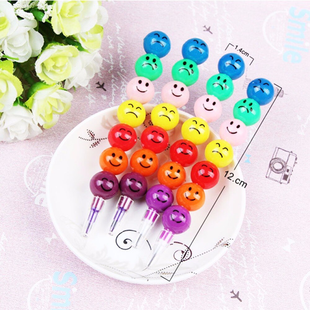 4 Pc/Pack Cute Colorful 7-Color Sugar-Coated-Caw-S... – Grandado