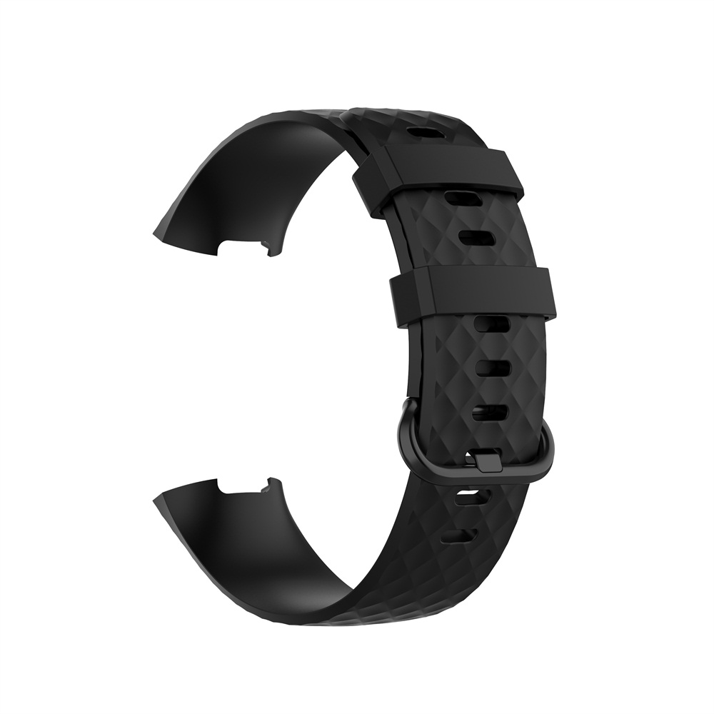 Silikonarmbänder für Fitbit aufladen 4, Fitbit aufladen 3 SE, Ersatzarmbänder für aufladen 4 3 Smartwatch-Zubehör: S / Schwarz