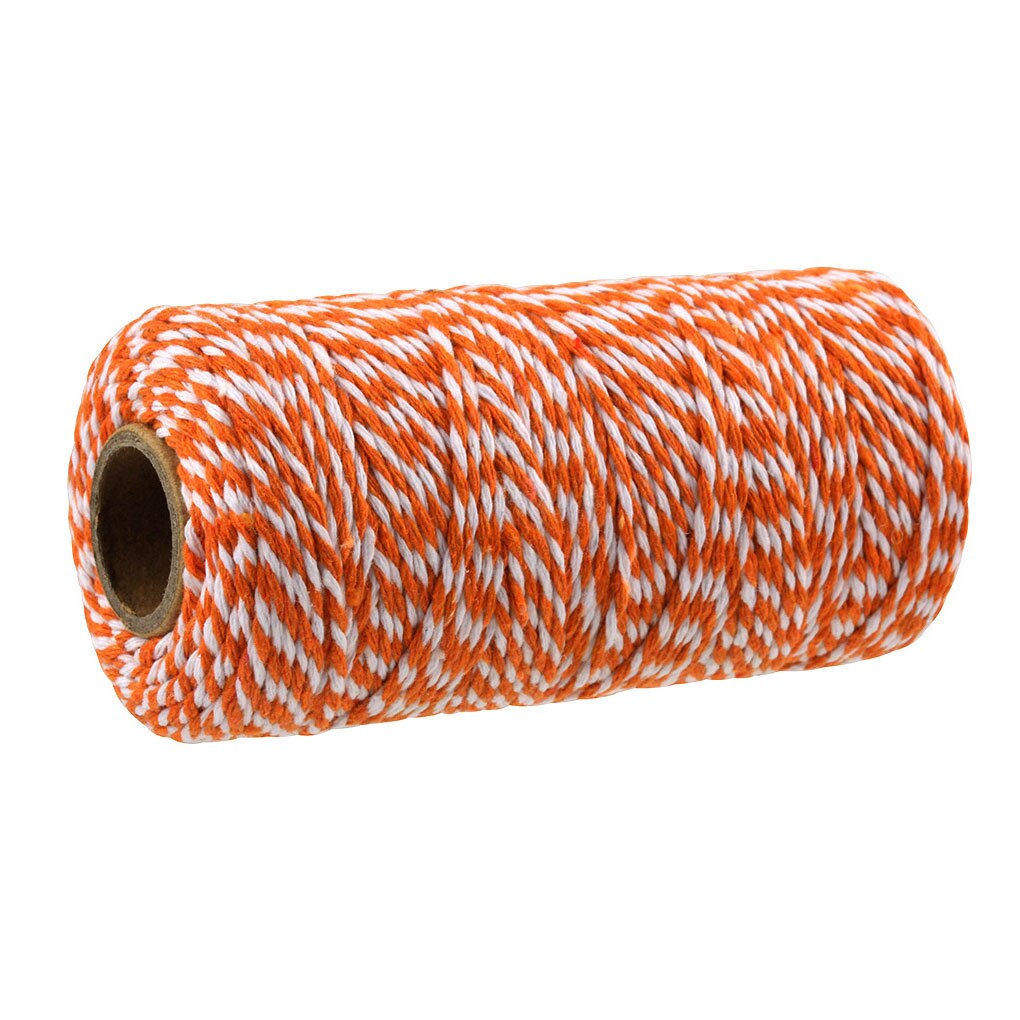 100 mètre 2mm coton boulangers ficelle ficelle coton cordons corde pour décor à la maison à la main noël emballage artisanat bricolage emballage: 04