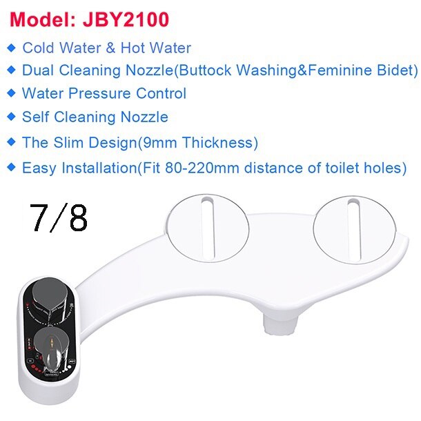 Bidet Attachment Non Electric Toilet Seat Bidet Self Cleaning and Cold Water Mixed Bidet Sprayer: 2100 North American