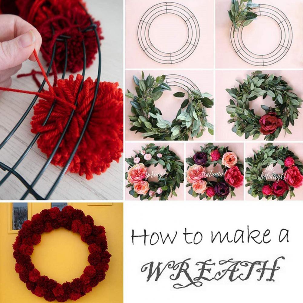 Metal Wreath Frame Sturdy Rust-proof Rust-proof Wire Wreath Form for Garden Wreath Frame Wire Wreath Form