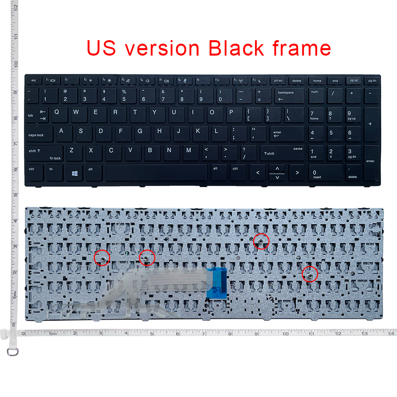 US/SP/UK laptop keyboard for HP Probook 450 G5 455 G5 470 G5 650 G4 650 G5 English black keyboard Backlit: black