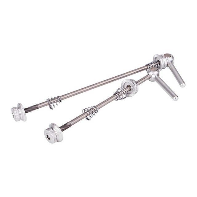 MTB Bike Titanium Quick Release Lever QR Wheel Skewers Axles With 2 Springs Nuts 130mm 135mm Universal Mountain Bicycle Parts: Silver 74 130