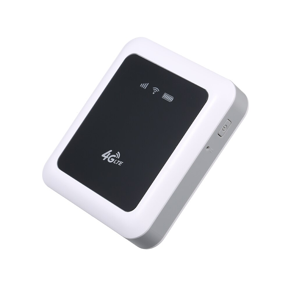 Bærbar hotspot mifi 4g trådløs wifi mobil router fdd 100m med strømbank (hvid)