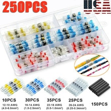 Solder Seal Wire Connectors - Heat Shrink Solder Butt Connectors - Solder Connector Kit - Automotive Marine Insulated