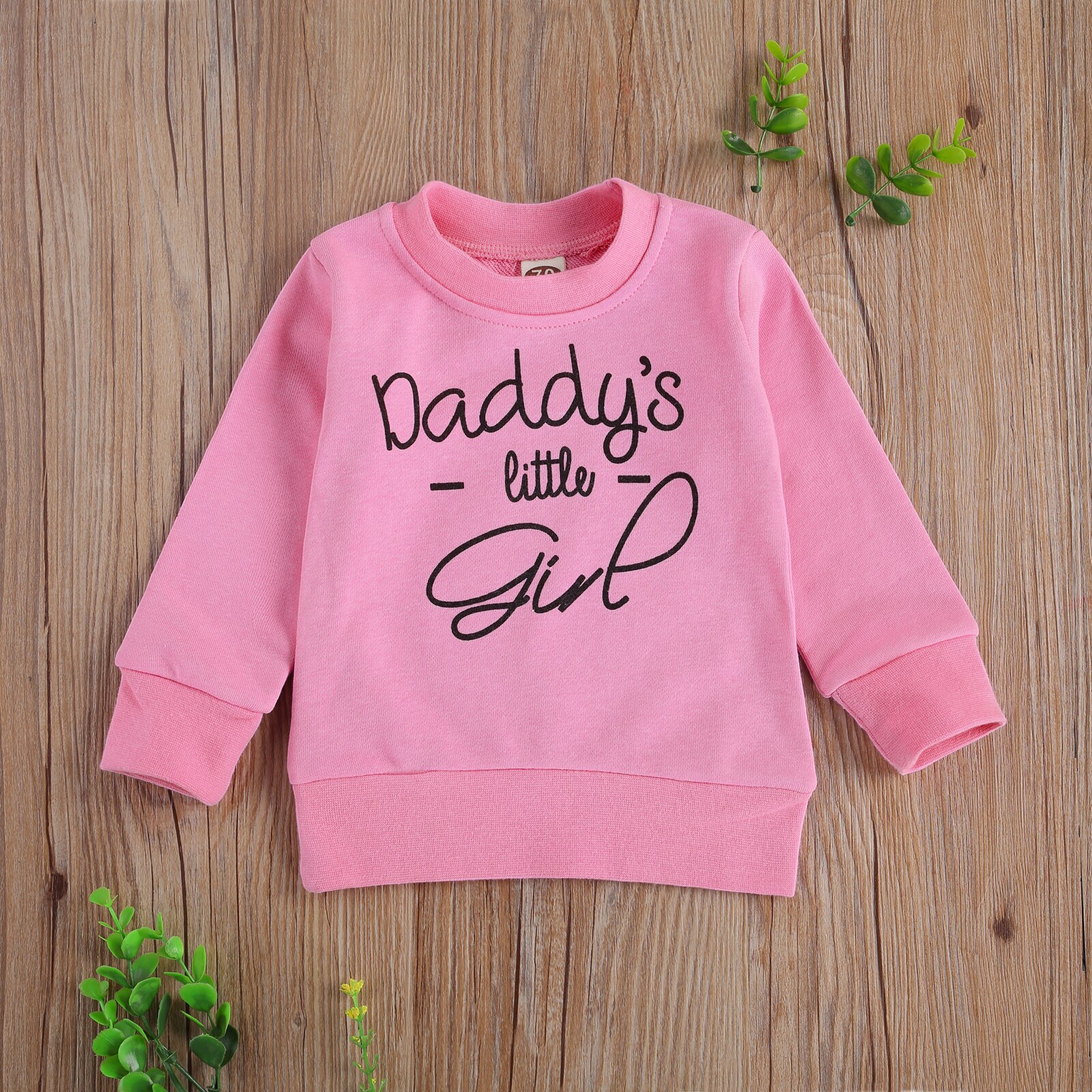 Pudcoco automne 0-4Y enfants enfant en bas âge bébé fille DADDY'S petite fille lettre imprimé sweat à manches longues pull noir/rose