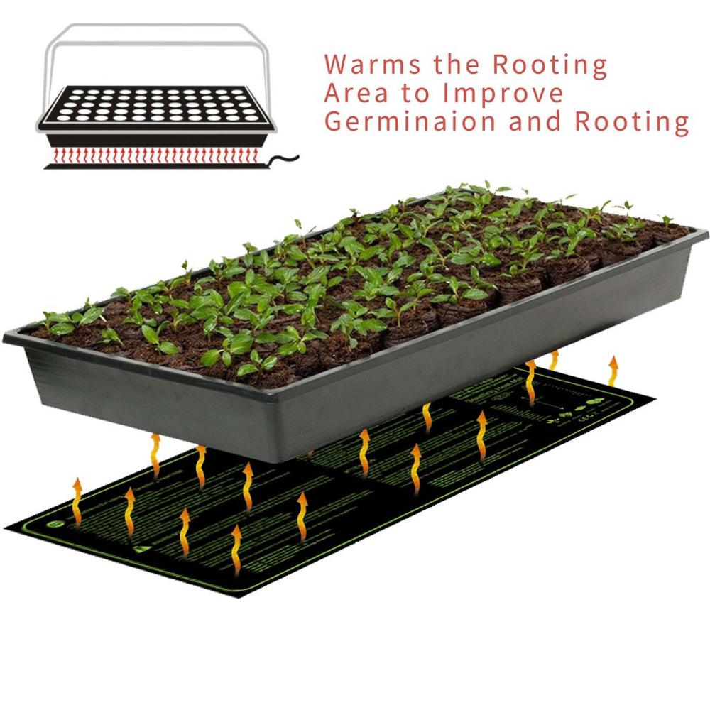 Estera de calefacción para plantas de semillero, 50x25CM, resistente al agua, para germinación de semillas, suministros de jardín
