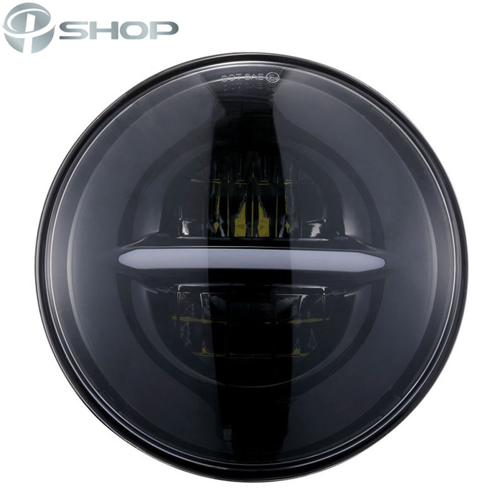 Chromen motorfiets led koplamp 7 inch groot/dimlicht voor honda  cb400 cb500 cb1300 koplamp: Nieuwste 7 inch b