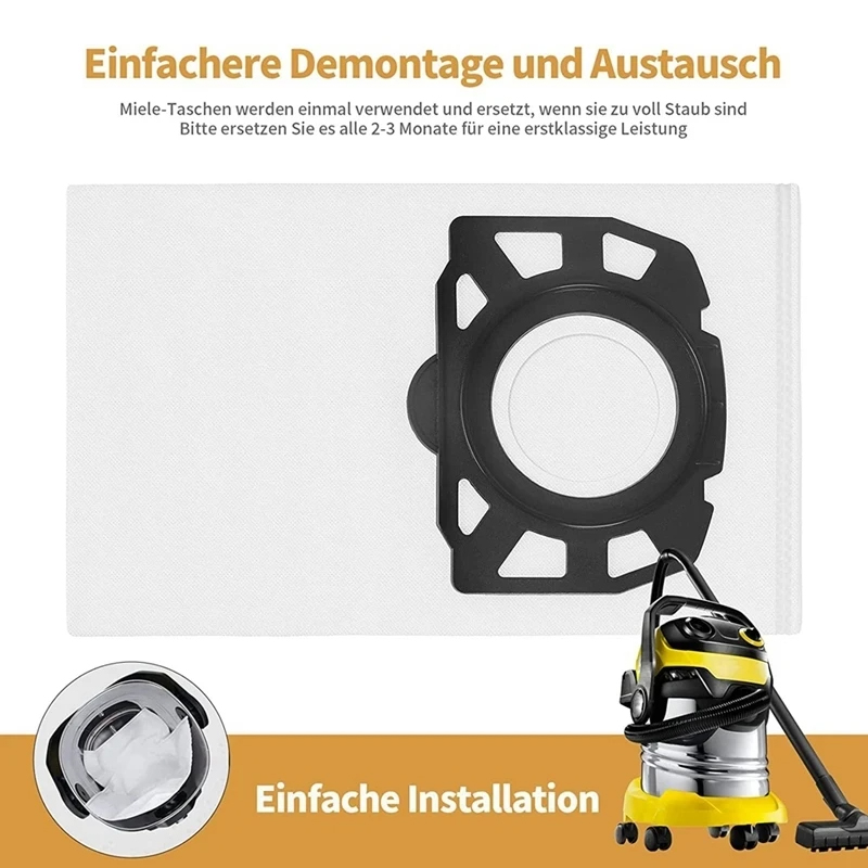 Voor Karcher MV4 MV5 MV6 WD4 WD5 WD6 Stofzuiger Nat & Droog Volautomatisch vegen en slepen geïntegreerde Stofzak Accessoire