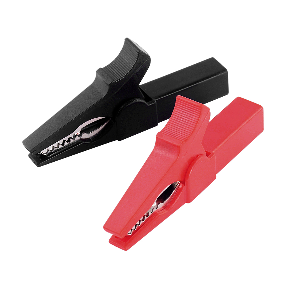 4mm Banana Plug Cable Clips Socket Battery 55MM Alligator Clip + BANANA PLUG, Test Probe Clip Red Black Alligator Banana Plug
