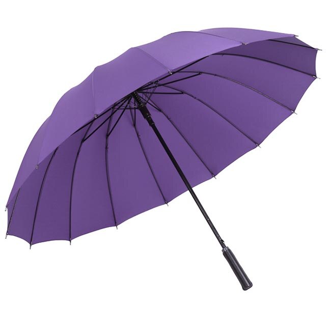 Parapluie demi-automatique pour 1 à 2 personnes, 16K, de luxe, coupe-vent, droit: 2