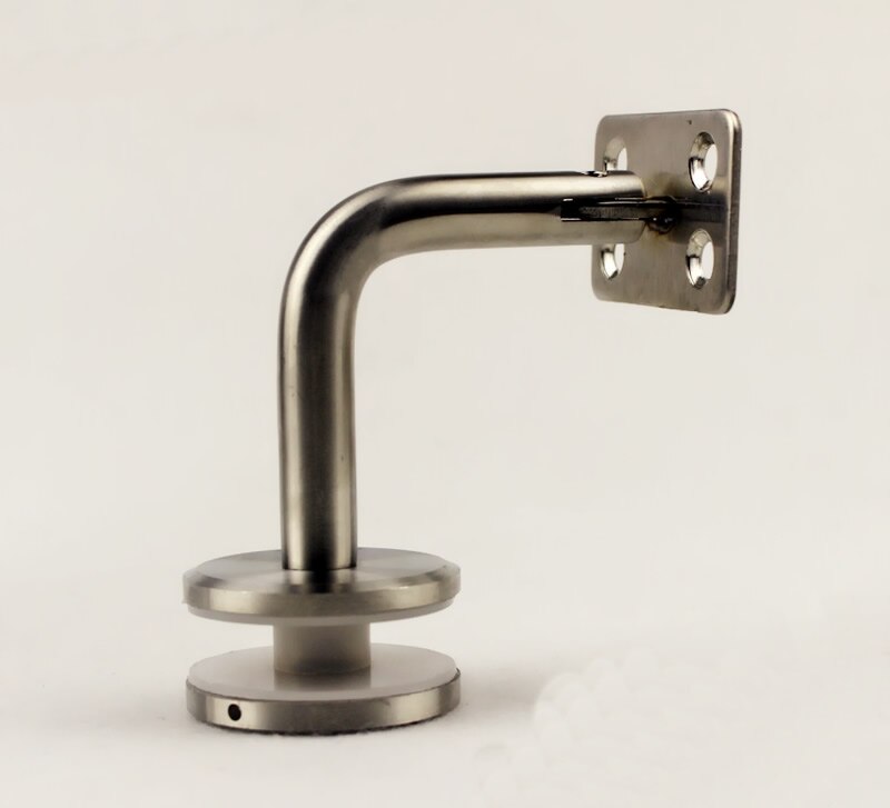 , rostfritt stål glas ledstång fäste trappor tillbehör , glas klämma/klämmor 90 grader. stark