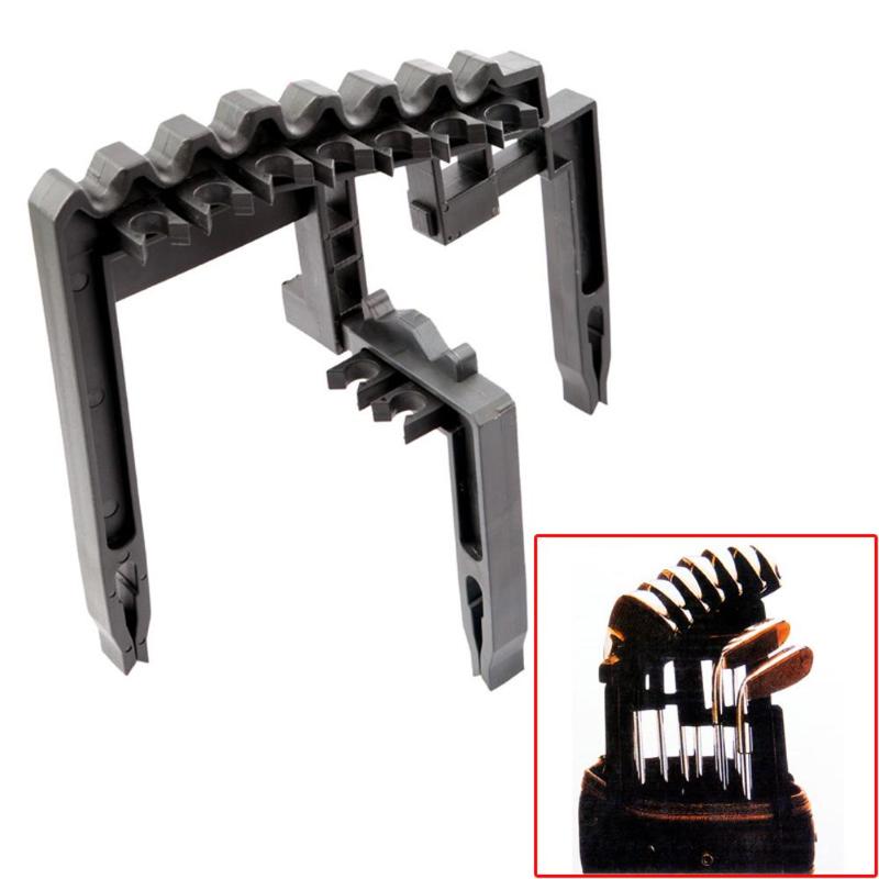 Golf 9 Iron Club ABS Shafts Holder Stacker Fits Any Size Golf Accessories Club Heads Black of Bags Organizer Golf Holder