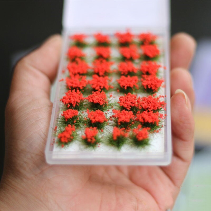 28Pcs Diy Model Kits Kunstgras Gazon Micro Landschap Decor Accessoires Speelgoed: red