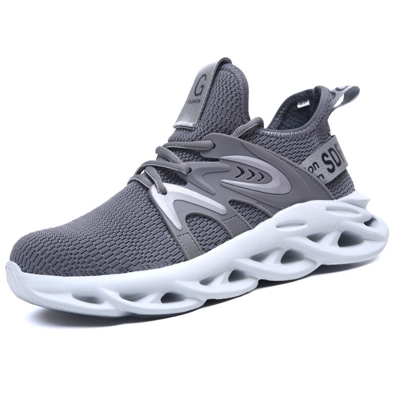 Men&#39;s safety shoes, men&#39;s anti-puncture safety boots, steel-toed work shoes, lightweight work boots, men&#39;s work sports shoes: 636-gray / 38