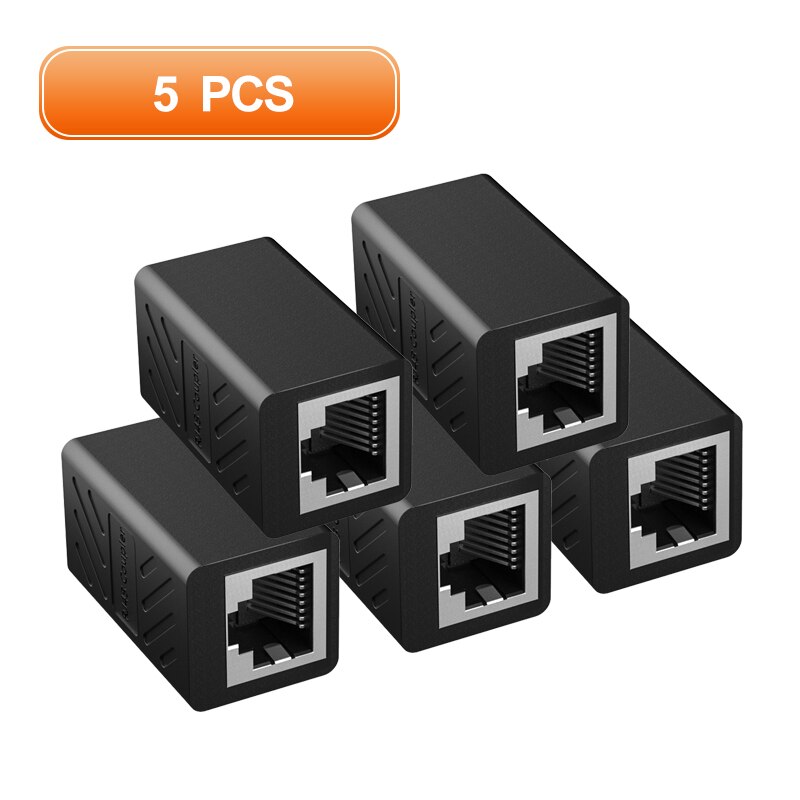 EDUP RJ45 Ethernet Cables Coupler Ethernet Inline Cable Extender Female to Female Network Socket Adapter for Cat5,Cat6,Cat7: 5PCS