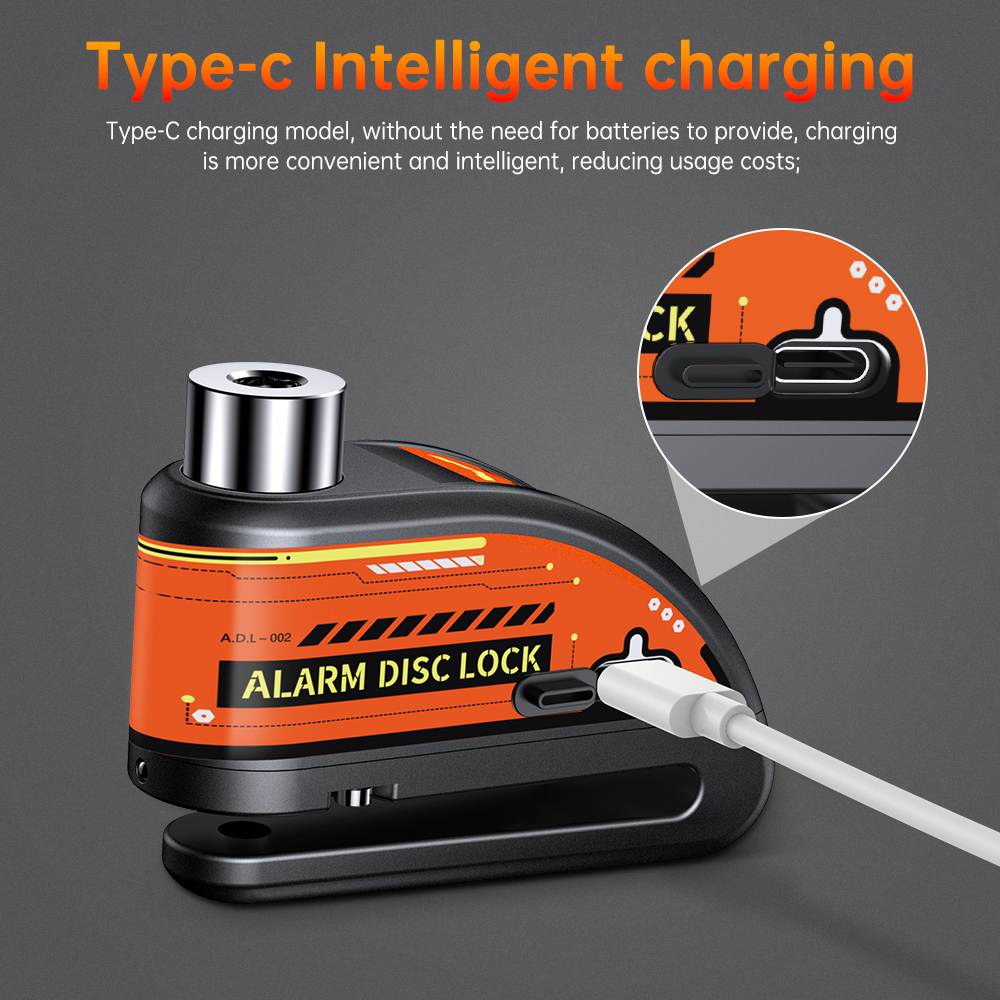 Motorrad Alarm Scheibenbremse Schloss Sicherheit Motor- Rad Rabatt Vorhängeschloss Wasserdicht 110dB Laut Anti-Diebstahl Alarm ein Motocicle