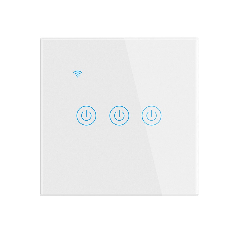 ATHOM Homekit – interrupteur tactile intelligent, wi-fi, Standard ue, 1/2 boutons, pas besoin de neutre: 3 gang Homekit