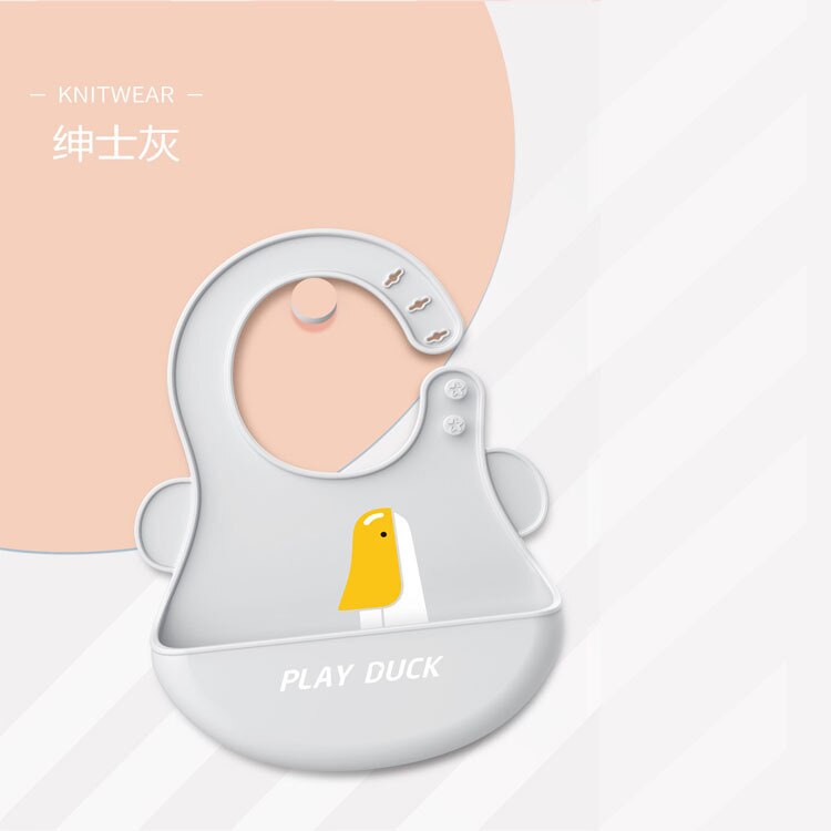 Baby Silicone Saliva Pocket Cartoon Baby Eating Waterproof Bib Boy Girl Supplies 0-3Y Baby Bibs Unisex Baby Stuff: 5