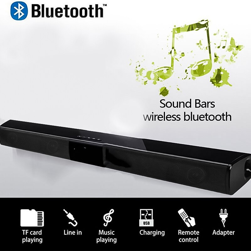Wireless Bluetooth Soundbar Stereo Speakers Hifi Home Theater TV Sound Bar Surround Sound System AUX TF FM Radio Column