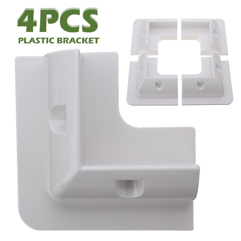 4Pcs Solar Panel Mounting Bracket White Plastic Solar Panel Mounting Fixing Bracket Kit for Caravans Camper Lorries Buses Boats