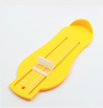 Medidor de pie para niños, herramienta para medir el tamaño de los zapatos, accesorios para niños pequeños: Yellow