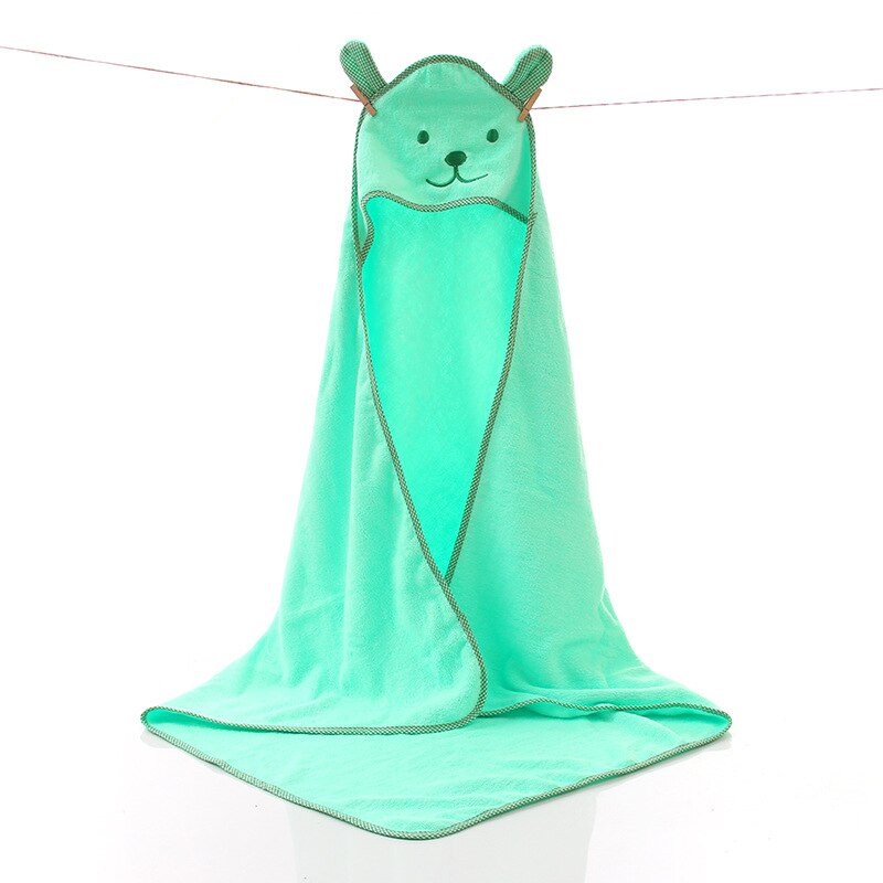 Baby håndkle nyfødt baby badehåndkle behagelig myk baby hette badekåpe søtt dyr strand bomull håndkle barn babyer teppe: 3