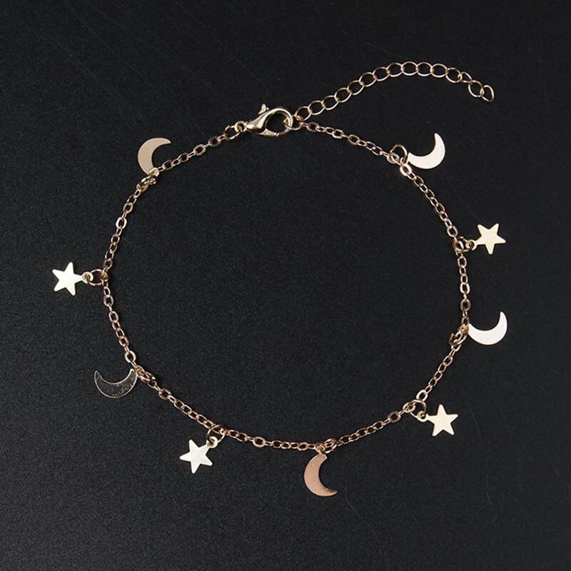 Gold Moon Star Hanger Armband Vrouwelijke Accessoires Armband 4G: Gold