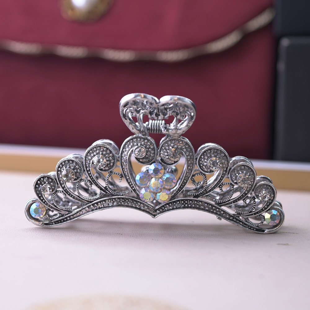 2022 wysokiej jakości kobiety eleganckie złoto srebro z dziurką geometryczne metalowe do włosów pazur Vintage spinki do włosów z pałąkiem na głowę spinka do włosów akcesoria: 11