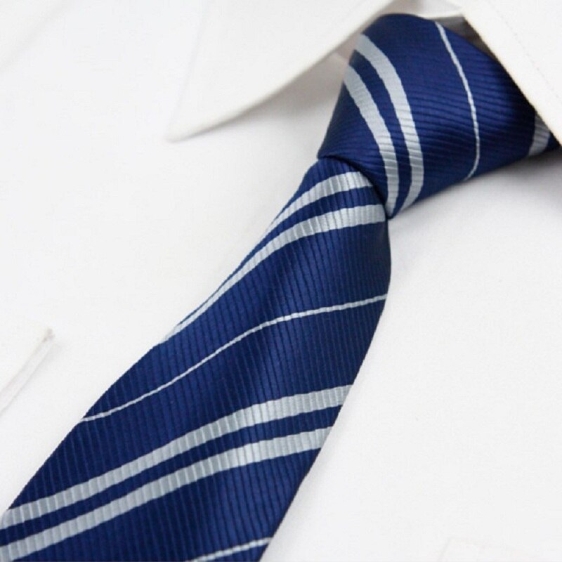 College Jongens Streep Rood Dassen Navy Geel Groen Slim Tie voor Mannen