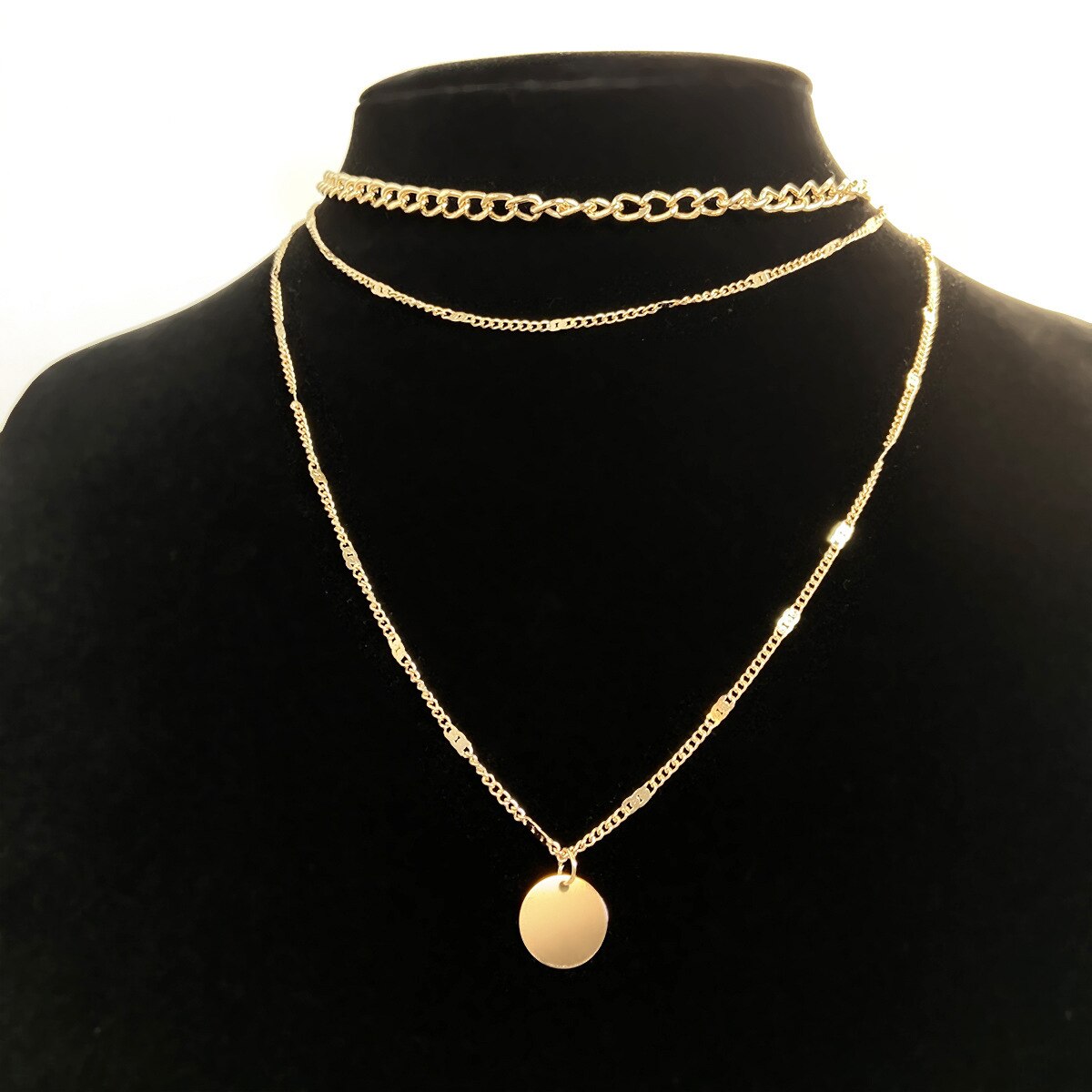 Vintage necklace on neck gold chain women's jewelry layered accessories for girls' clothing aesthetic pendant 2022
