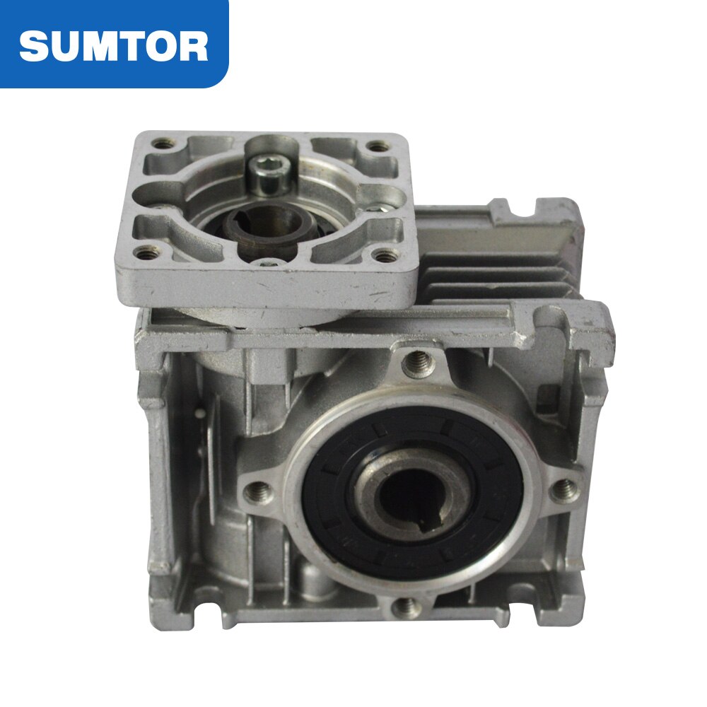 SUMTOR 7.5~60:1 Nema 23 RV30 Worm Gearbox Reducer 11mm input shaft 14mm output shaft