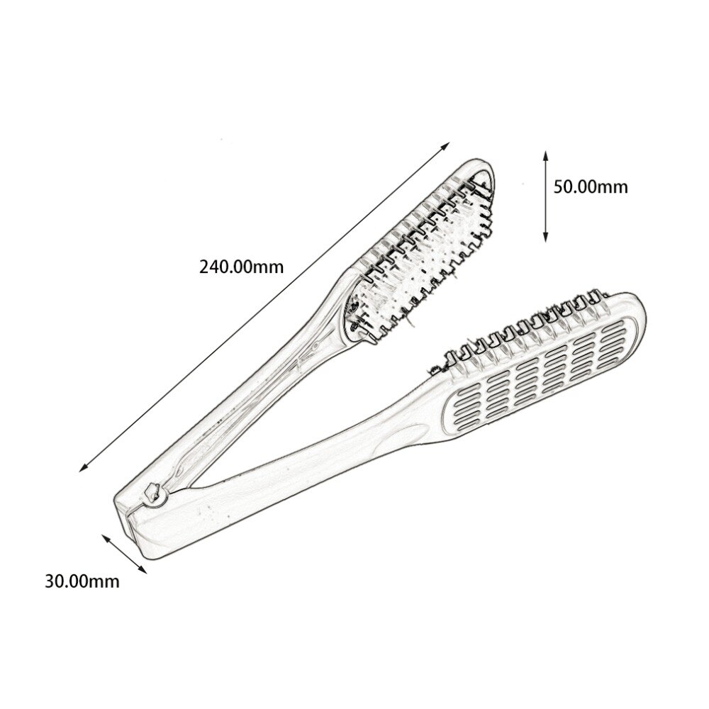 Ceramica alisadora peine doble cara cepillo pinza peluquero fibras naturales cerdas peine para el cabello herramienta de estilismo
