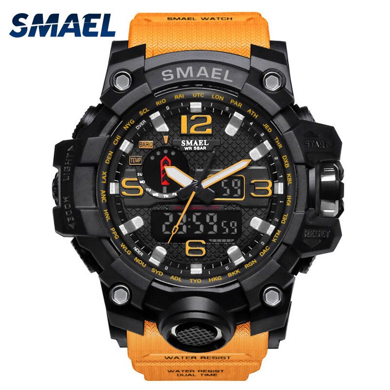 SMAEL watches men Sport Watch Dual Display Analog – Vicedeal