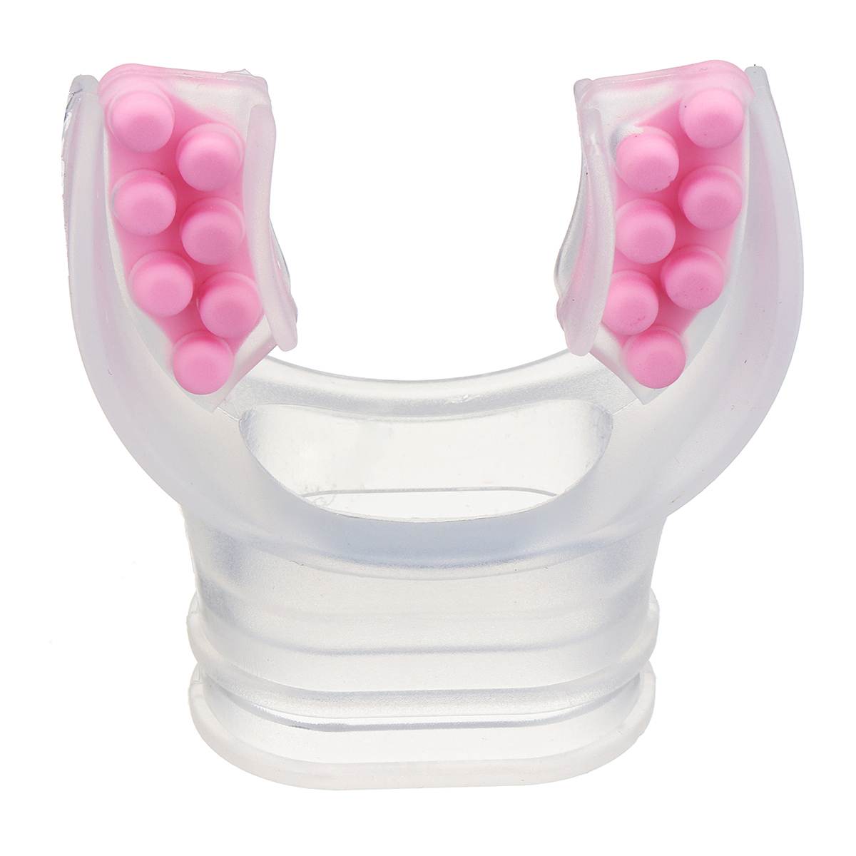 Equipo de Buceo, Snorkel, boquillas de repuesto de silicona, boquilla reguladora, accesorios de respiración subacuática: Transparent pink