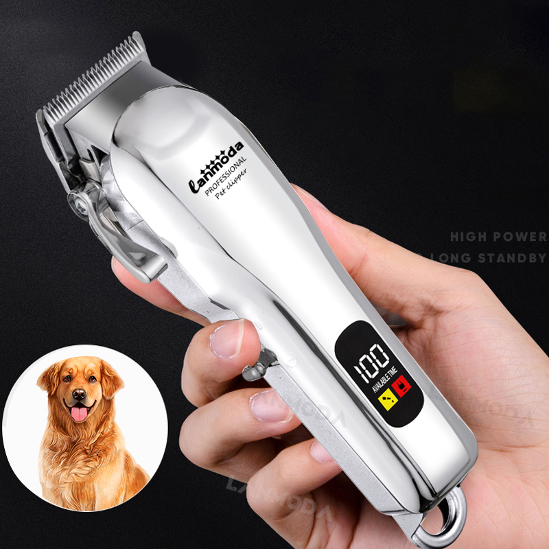 Elektrische Honden Grooming Clipper Professionele Haar Snijder voor Huisdieren Tondeuse Draadloze Geluidsarme Scheerapparaat Cutter Machine Schaar
