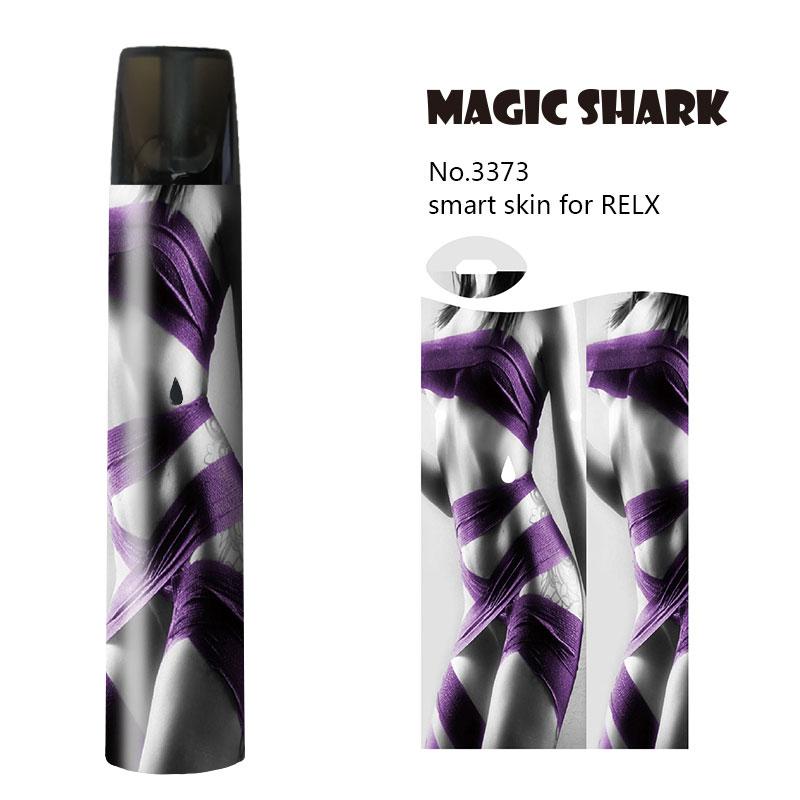 Magic Shark Miltary Panda UK Flag Tiger Lip Lion Ultra Thin PVC 2.5D Vape Sticker for Relx Film Case for Relx: 3373