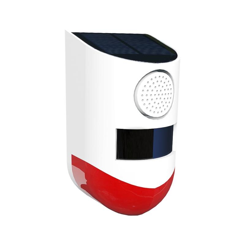 For Smart Home Alarm Security System 120dB Solar Energy Indoor Outdoor Wireless Flashing Siren Strobe Light Siren: Default Title