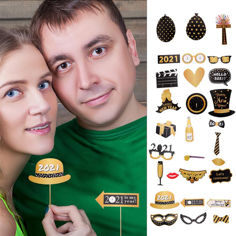46Pcs Selfie Props Foto Schieten Props Photo Booth Props Foto Props Voor Decor Jaar