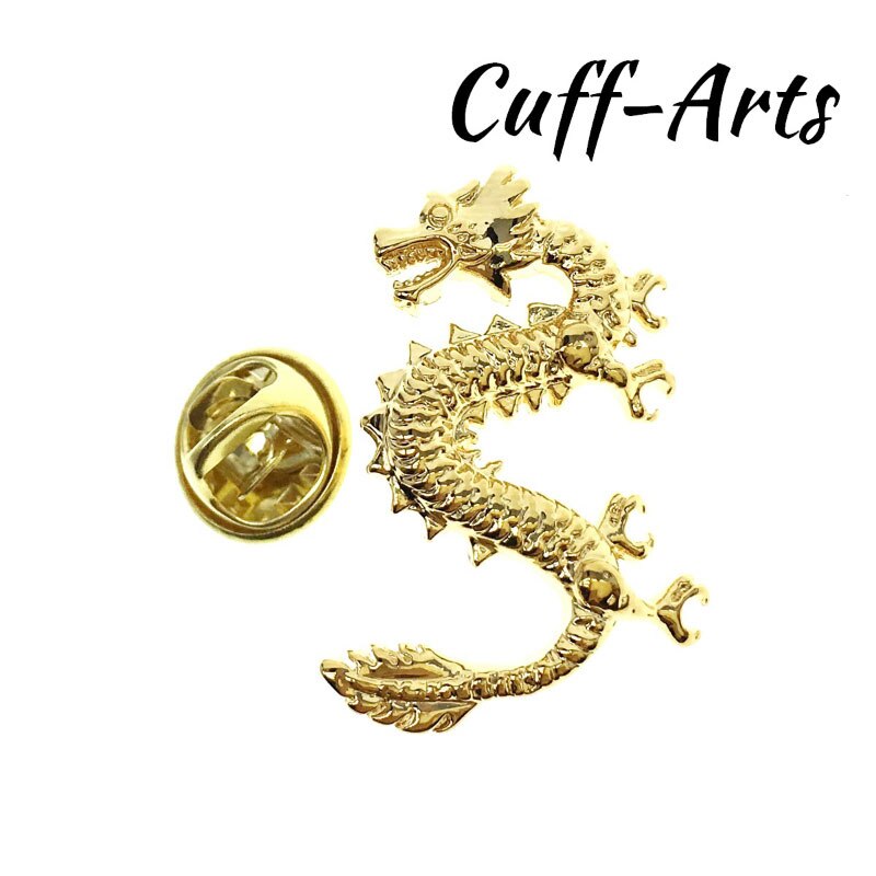 Revers Pin Voor Mannen Dragon en Gezicht Reversspeldjes Pak Broche Sieraden Pak Kraag Accessoires Bruiloft Knop Pin Door Cuffarts PT0019: P10075A