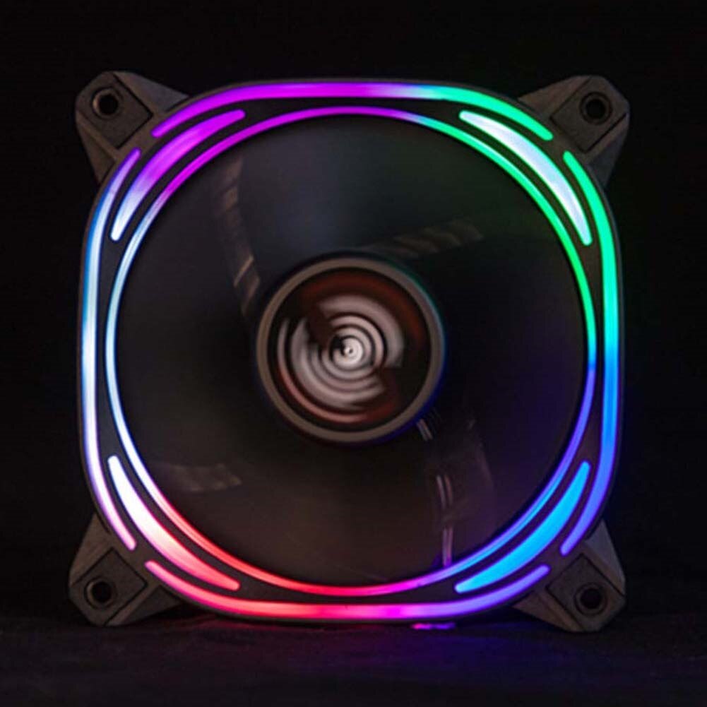 Mute 6 Pin 7 Blades Rgb Led Verlichting Computer Pc Case Cooling Fan Heatsink Koeler