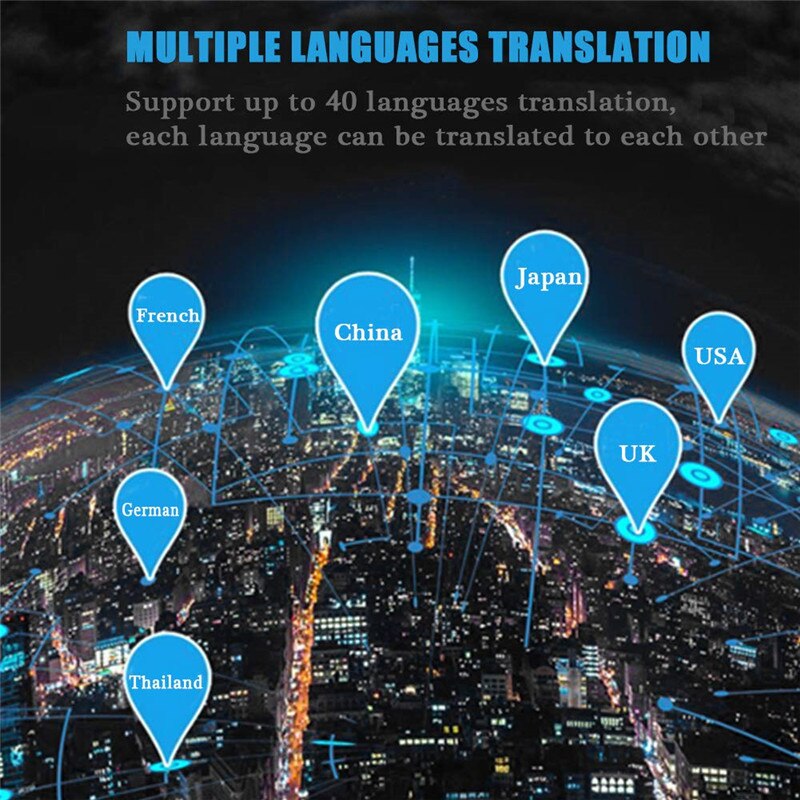 Portable Intelligent Voice Translator Speech 2.4G Smart Pocket Interpreter Real-time Language Translator Support 40 Languages