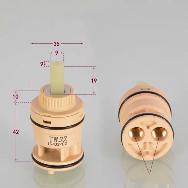 Tap Mixer High Spool Valve 25 MM/35 MM/40 MM Taps Accessories Ceramic Cartridge Faucet Cartridge Mixer Kitchen Bath Basin Shower: Brown