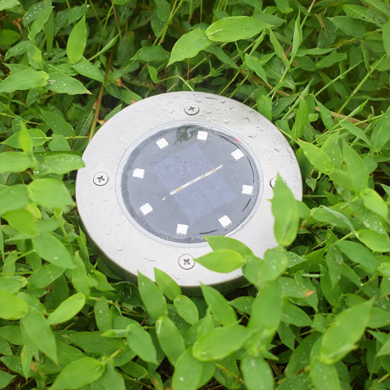 8 Leds Solar Ondergrondse Licht Solar Power Rgb Begraven Grond Licht Waterdicht Outdoor Outdoor Tuin Gazon Yard Pathway Verlichting