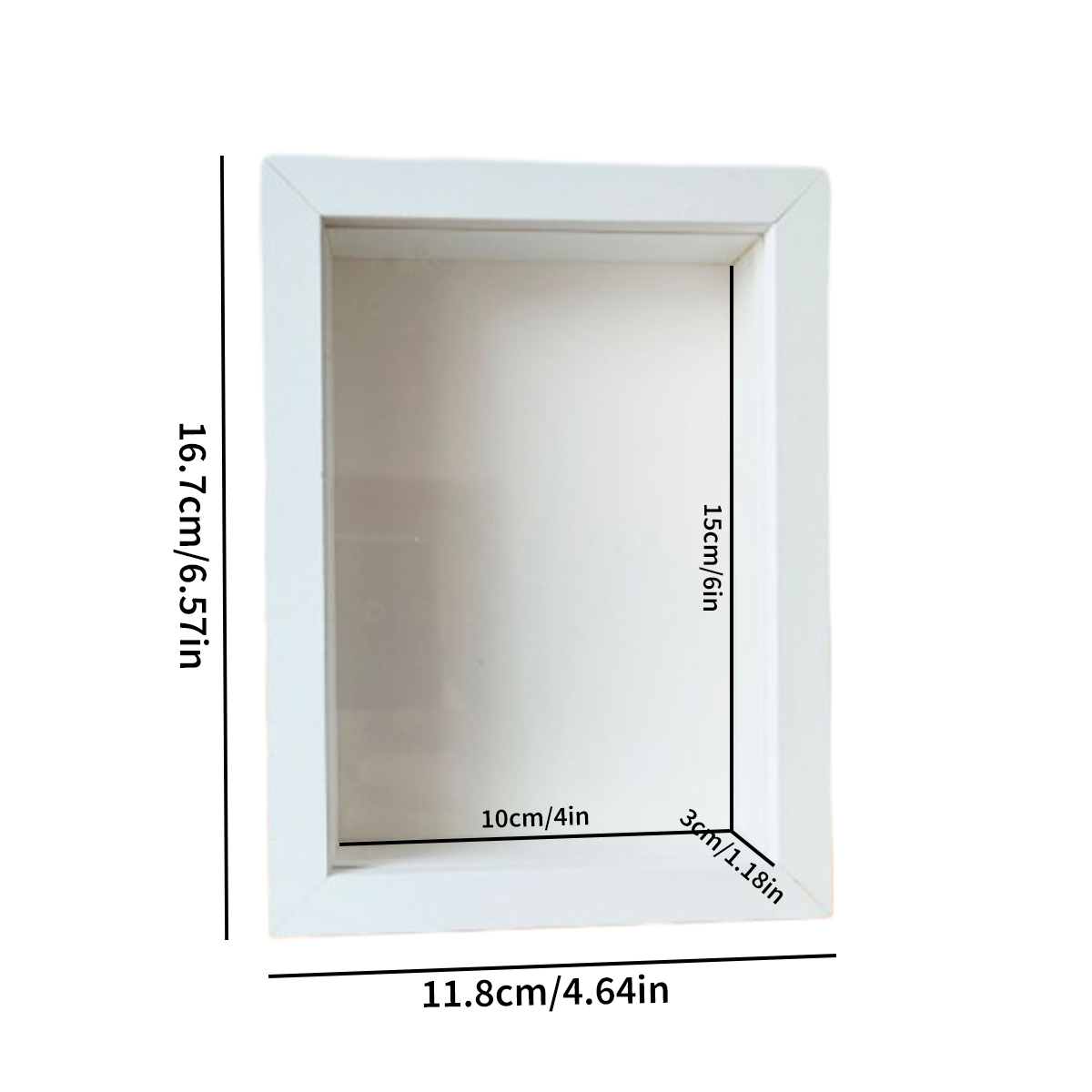 Shadow Box Frame 3D Picture Frame Display Case Deeper with Transparent Glass for Photos Crafts Souvenir