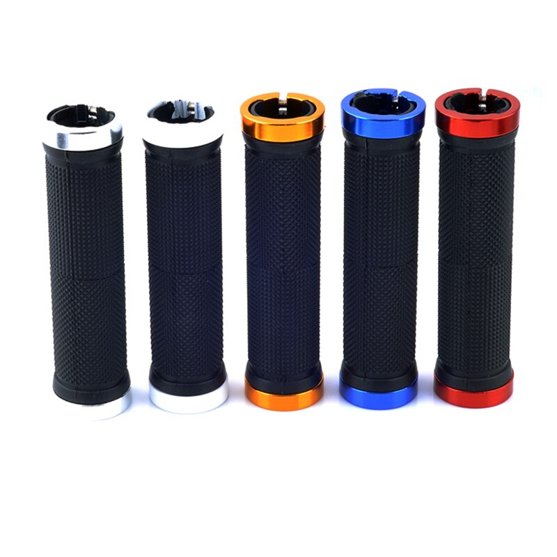 TOPTETN Dubbele Lock On Locking Mountainbike Cyclus Fiets Handel Grips 6 Kleuren Fiets Handvat Sets