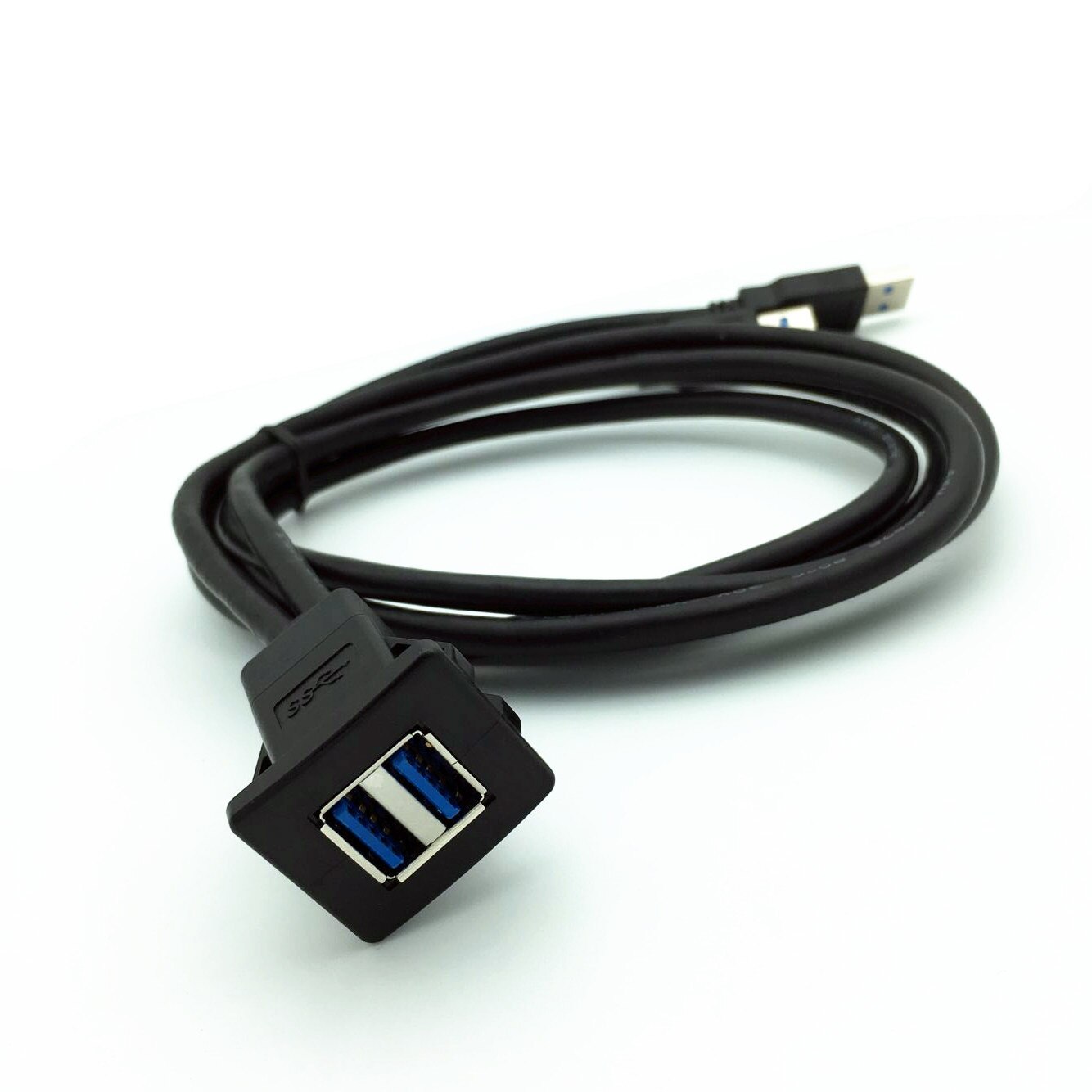 1m 2m High Speed Extension Lead Dual USB3.0 A Male to Female Car Dashboard Panel Mount Extension Cable YR